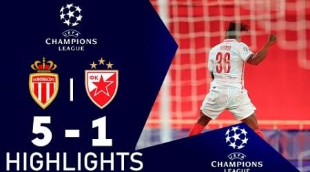 AS Monaco vs Crvena Zvezda 5-1 Highlights Goals | Champions League 2024-25