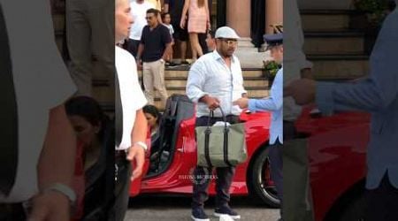 Billionaire businessman getting out his Ferrari at Hotel Paris #billionaire #monaco#luxury#lifestyle