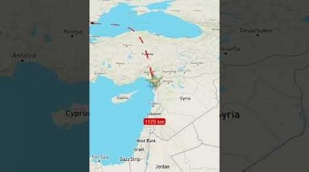 Distance between Varna Bulgaria to Tel Aviv Palestine #russianairlines #russianairlines #military _&amp;