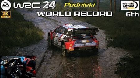 WORLD RECORD 6th - EA SPORTS WRC 24 | Podnieki Test Rally Latvia Hyundai i20 2024 | PXN V10 Gameplay