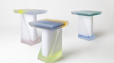 Draga & Aurel Freeze Light Refractions in Frosted Coffee Tables