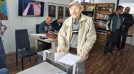 Angel Kurtelov, 89 years old, heir of the Miladinov brothers, votes in Ohrid