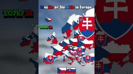 Czechia or Slovakia in Europe #shorts #europe #mapping #slovakia #czechrepublic