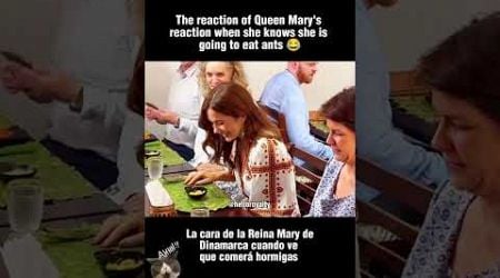 Queen Mary of Denmark reacts to trying to eat ants in Brazil #queenmary #denmark #shorts #funny