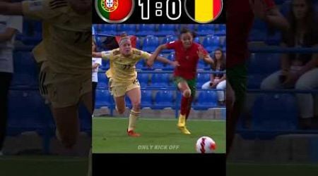 Women match highlights Portugal vs Belgium 2-1 #shorts #football #youtubeshorts #fullhighlights