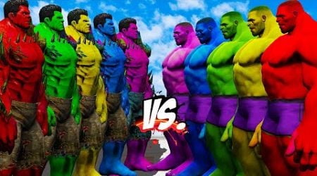 TEAM HULK COLOR VS TEAM HELL HULK COLOR - HULK BATTLE - EPIC SUPERHEROES WAR