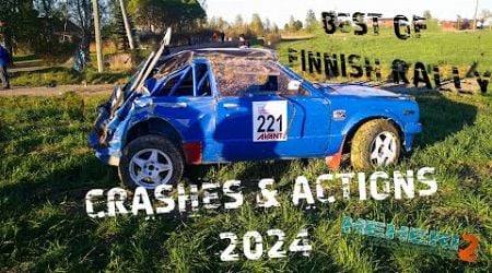 Best Of Finnish Rally Crashes &amp; Actions 2024