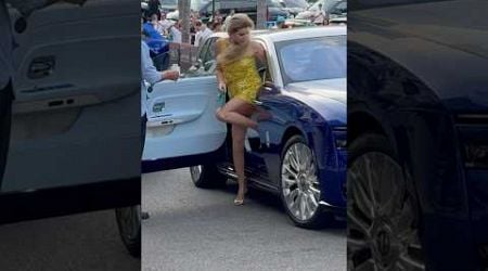 SEXY LADY BOSS ARRIVING WITH ROLLS ROYCE SPECTRE #monaco #supercars #shorts #trending #fyp #foryou