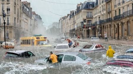 Europe Today! France and Italy went underwater, heavy flooding washed away cars and people