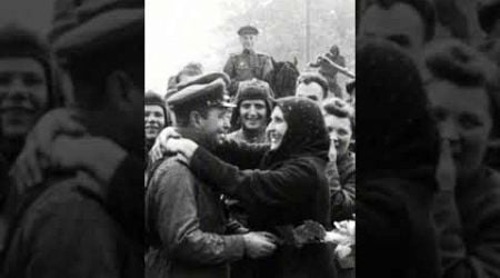 Soviet Army were warmly welcomed by residents of Riga, Latvia.October 1944 #ytshort #ww2 #welcome