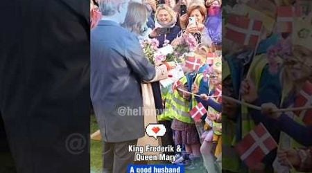 King Frederik helps his wife Queen Mary pick flowers #queenmary #denmark #love #couple #kingfrederik