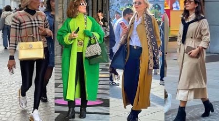 MILAN STYLISH FASHION OCTOBER 2024 | WHAT IS IN TREND IN ITALIAN STREET STYLE | ITALIAN FALL OUTFITS