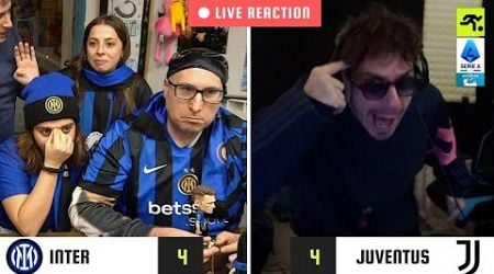 INTER-JUVENTUS 4-4 LIVE REACTION | TIFOSI INTERISTI vs JUVENTINI (E GUFI) | TIFOSIAMO