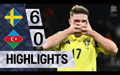 Sweden vs Azerbaijan 6-0 Highlights Goals - Nations League 2024