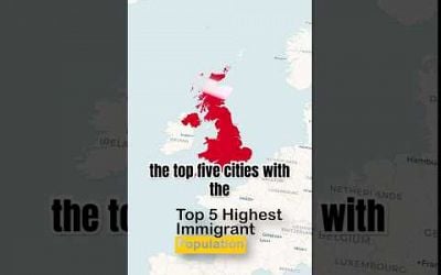 Top 5 Highest Immigrants Population Cities in United Kingdom. #geography #british #immigration