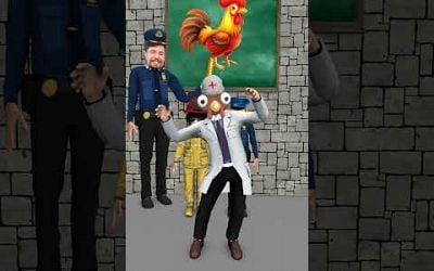 fire cat Vs police dog vs doctor chicken? Which animal do you like more?#shorts