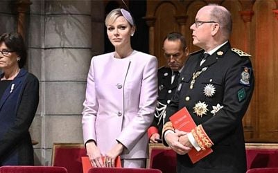 Princess Charlene flaunts rare engagement ring beside Prince Albert