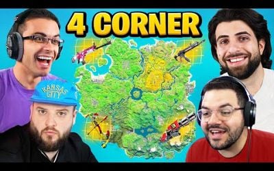 The 4 CORNER CHALLENGE in Fortnite Chapter 2!