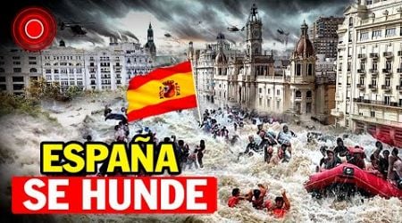 Mira como el agua entra como Tsunami e inunda Valencia SPAIN