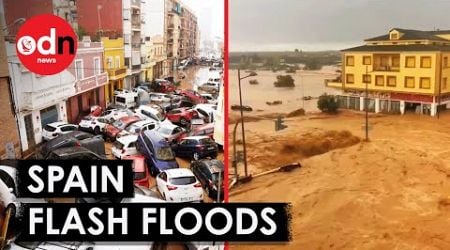 Terrifying Footage Shows Flash Floods in Spain Sweep Away Walls and Cars