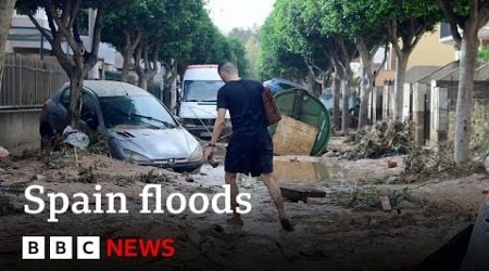 Spain&#39;s King Felipe &#39;devastated&#39; by deadly floods as PM warns of dangerous conditions | BBC News