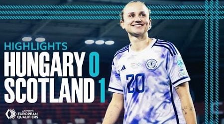 Hungary 0-1 Scotland | Thomas fires Scotland to play-off win | Women&#39;s EURO Qualification Highlights