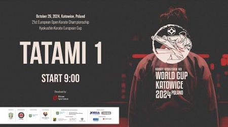 TATAMI 1 - DAY 1 - KARATE KYOKUSHIN IKO WORLD CUP KATOWICE 2024 POLAND