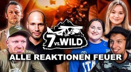 7 vs. Wild - ALLE Teilnehmer Reaktionen auf das FEUER in Folge 5!