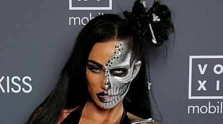 Katie Price flaunts new curves as she attends Halloween party with daughter Princess