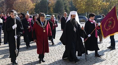 Patriarch, Sofia Mayor, Sofia University Rector Head Academic Procession on National Awakeners' Day