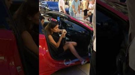 Billionaire lady getting out her Ferrari at Monte Carlo #billionaire #monaco #luxury #lifestyle #fyp