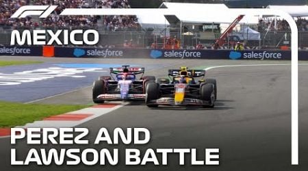 Sergio Perez vs Liam Lawson Mexico Battle | 2024 Mexico City Grand Prix