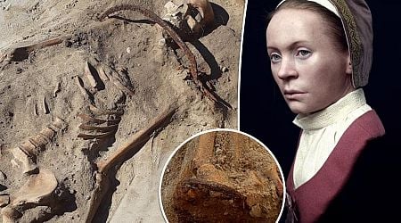 'Real-life vampire' discovered padlocked and pinned inside grave