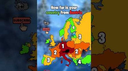 How far is your country from Austria #europe #mapper #mapping #ww2 #shorts #geography #edit