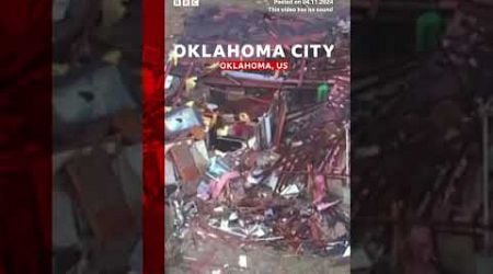 Aerial footage shows damage left by Oklahoma tornadoes. #Oklahoma #Tornadoes #BBCNews