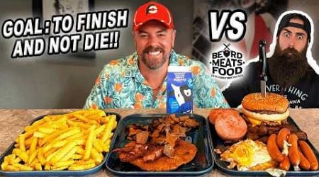 Smashing @Beardmeatsfood&#39;s Record vs Herkkules&#39; Brunch Food Challenge in Finland!!