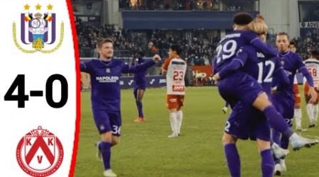 Anderlecht vs Kortrijk (4-0) Kasper Dolberg Goal, All Goals and Extended Highlights