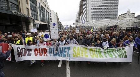 Climate march in Brussels on 10 November after Valencia floods