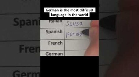 German is the most difficult language in the world #german #language