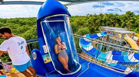 Extreme Trapdoor LOOP WaterSlide at Istralandia Croatia