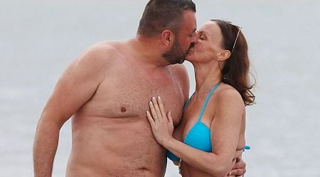 Chanelle Hayes looks loved up with new husband as they kiss in the sea on honeymoon in Greece