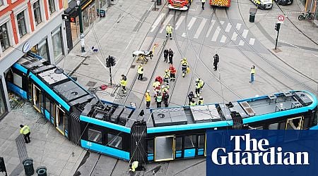 Tram derails and crashes into shop in central Oslo