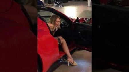 Rich long legs lady getting out her Ferrari at Casino #billionaire #monaco #luxury #lifestyle #fyp