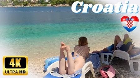 BIKINI BEACH 4K Croatia Beach Walk | Primosten Pearl of the Adriatic Sea, Beach Bikini Trends