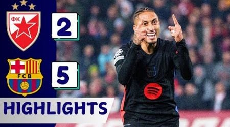 Barcelona vs Crvena Zvezda 5-2 - All Goals &amp; Highlights - Champions League 2024