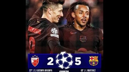 BARCELONE KRAZE EKIP ETOILE ROUGE BELGRADE LA 5-2 PANDAN PSG TONBE KONT ATLETICO MADRID 2-1.