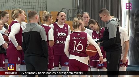 Latvia's women's basketball team prepared for two crucial clashes