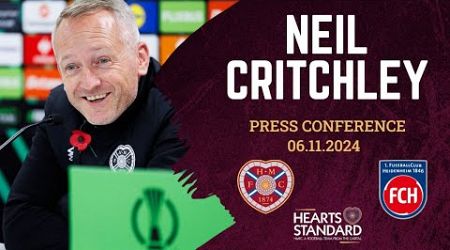 Hearts&#39; Neil Critchley on making Tynecastle &#39;horrible&#39; for Heidenheim in UEFA Conference League