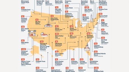 The Most Overpriced Tourist Attraction in Each State, Mapped