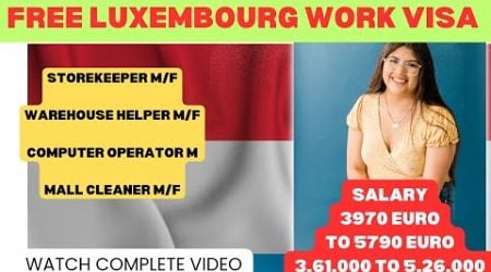 Luxembourg Free Jobs 2024 | Luxembourg Visa | Luxembourg Free Vacancy2024 | Luxembourg Jobs 2024